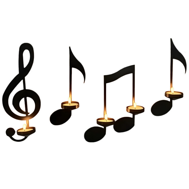 Wall-mounted Musical Note Candle Holder - Image 2