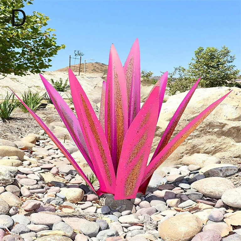 Pink Creative Iron Art Flower Decoration