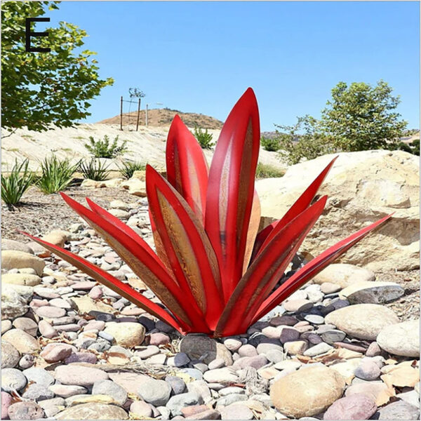 Red Creative Iron Art Flower Decoration