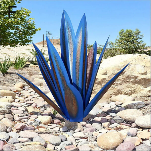 Royal Blue Creative Iron Art Flower Decoration