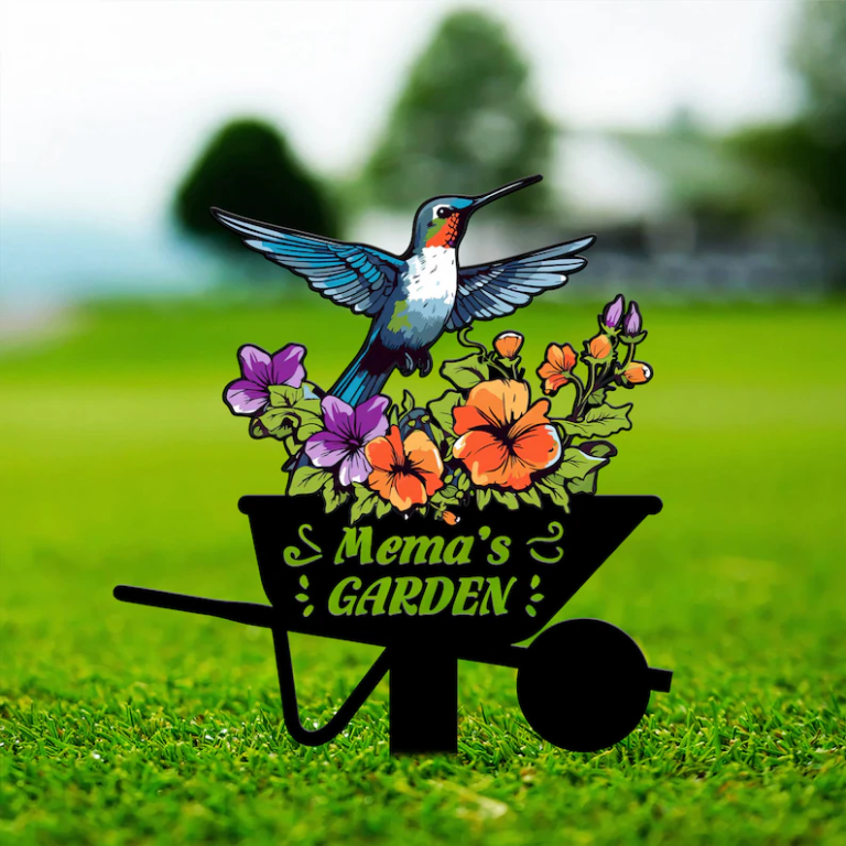 Custom Painted Garden Metal Sign