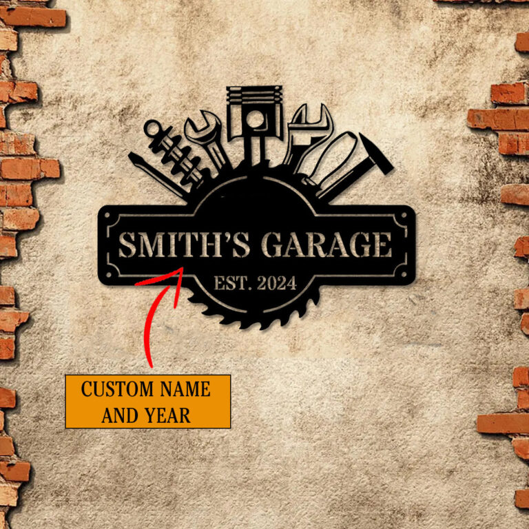 Personalized Garage Metal Sign