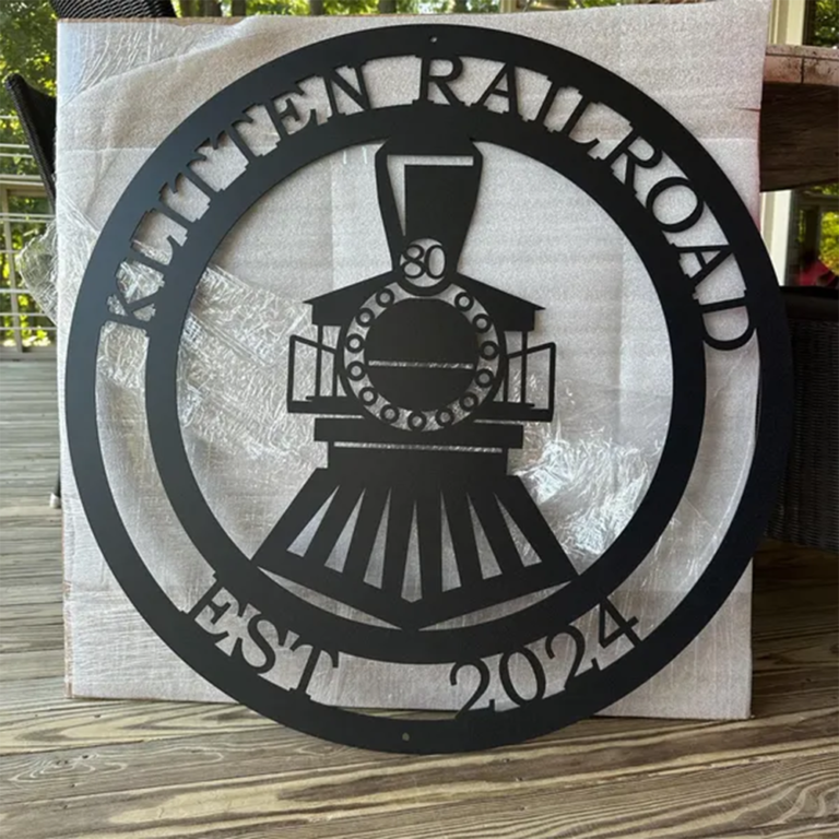 Personalized Metal Train Sign