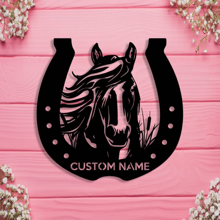 Personalized Horse Ranch Metal Sign,Personalized Horse Ranch and Farm Metal Wall Art,Horse Metal Ranch Sign,Monogram Ranch Farmhouse Decor,Personalized Horse Sign with Last Name,Horse Lover Gifts