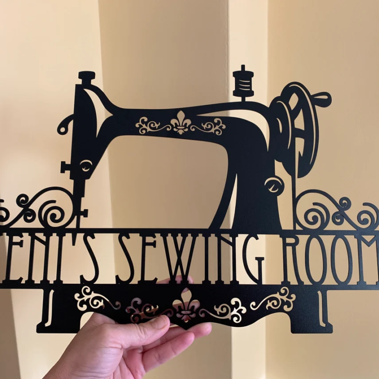 Personalized Sewing Machine Metal Sign