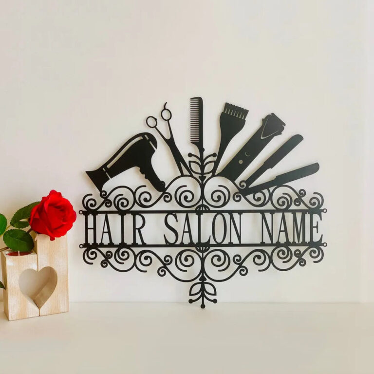 Custom Hair Salon Metal Monogram