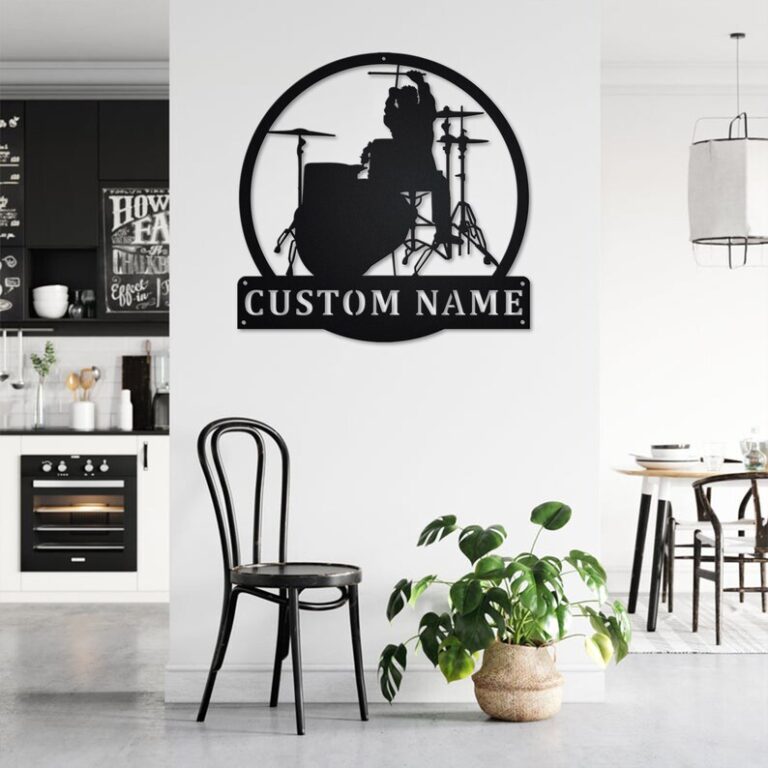 VVEDESIGN Custom Drummer Metal Wall Sign - Personalized Drummer Metal Wall Art - Drummer Metal Wall Decor - Personalized Home Decor - Housewarming Gift - Image 5