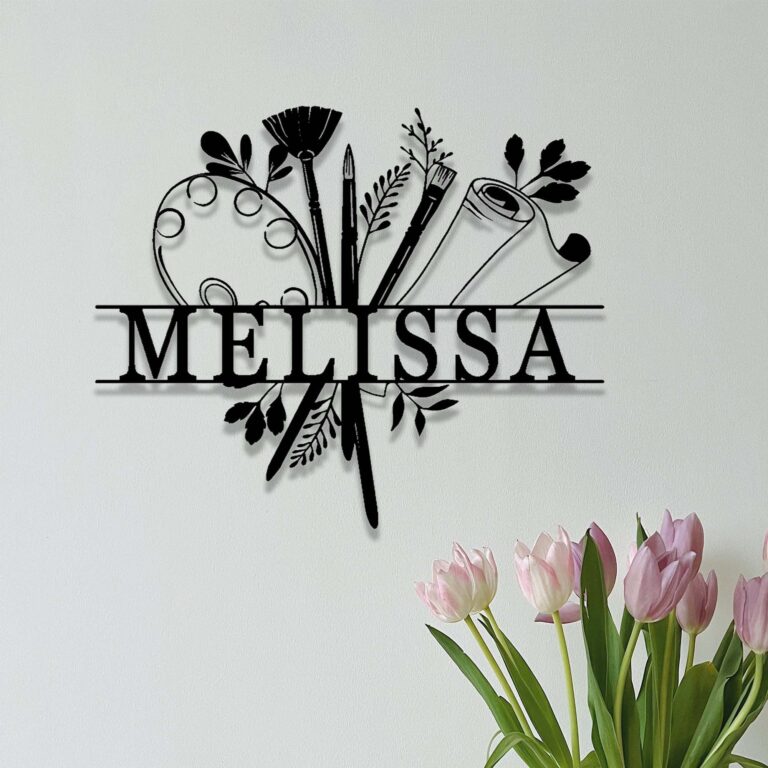 Custom Art Studio Metal Sign,Artist Sign,Personalized Painter Name Sign,Art Supplies Painter Tools Sign,Art Studio Decor,Drawing Lover Gift