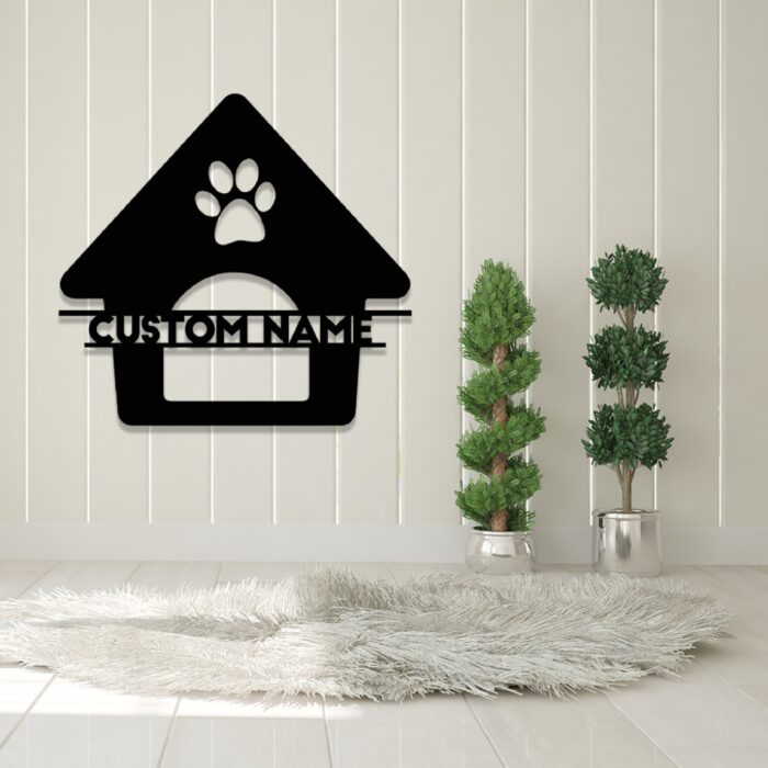 OPacific Custom Dog House Metal Sign Art Personalized Name Sign Wall Art Decor Custom Metal Sign Dog House Decorate Wall Hanging Animal Funny Pet Gifts - Image 4