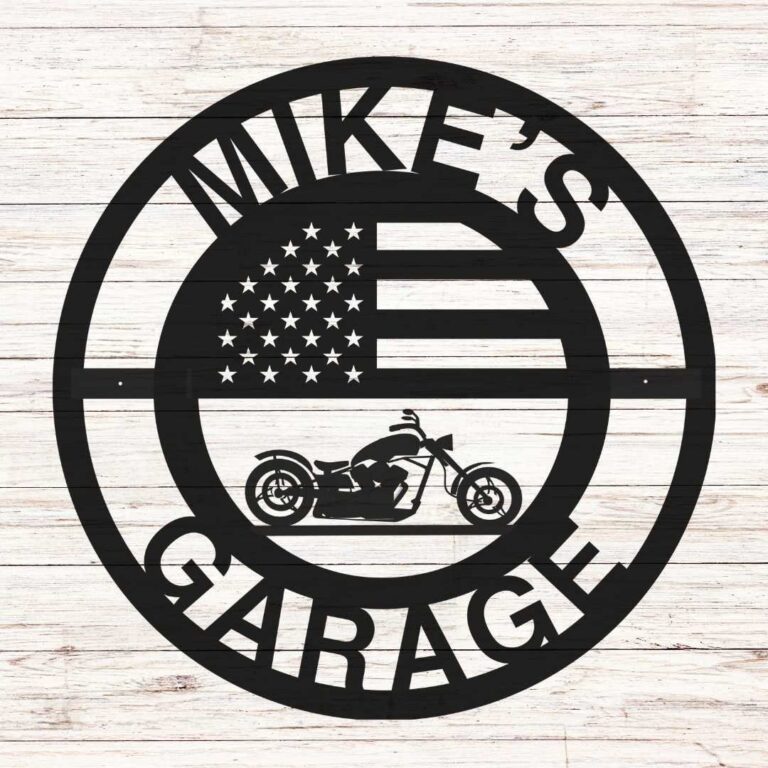 Personalized Motorcycle Garage Sign, Custom Garage Sign, Garage Sign for Dad, Gift for Fathers Day, Gift for Him, Motorcycle Decor - Image 3