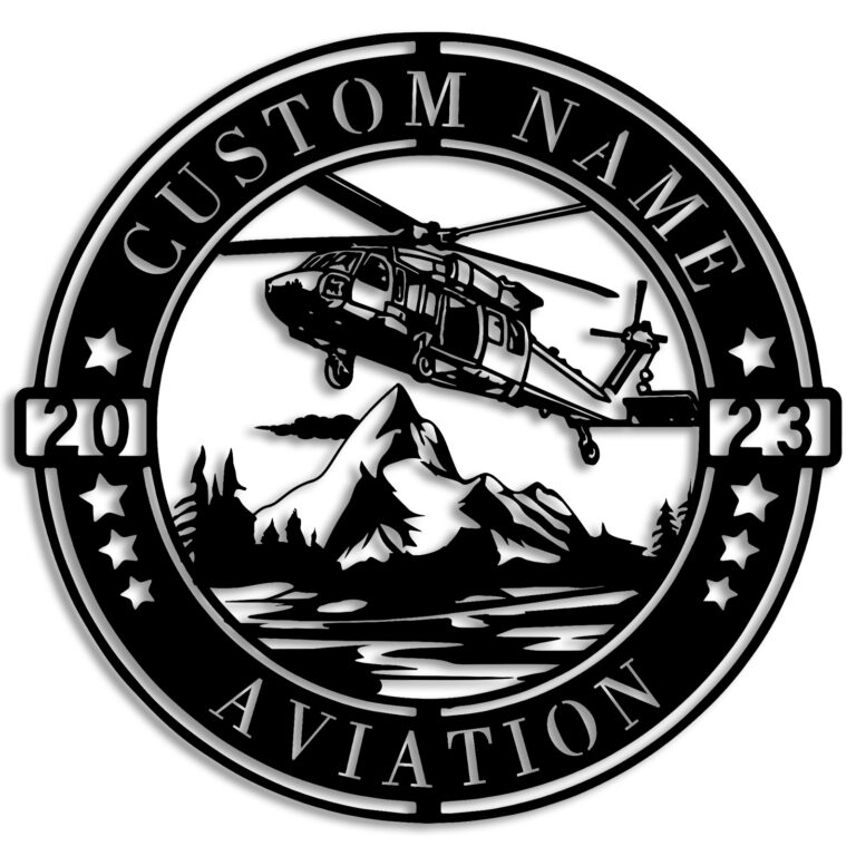 Custom Helicopter Metal Wall Art, Personalized Helicopter Name Sign, Decor For Room, Helicopter Metal Home Decor, Birthday Gift??Wall Hangings, 8 to 24 inches