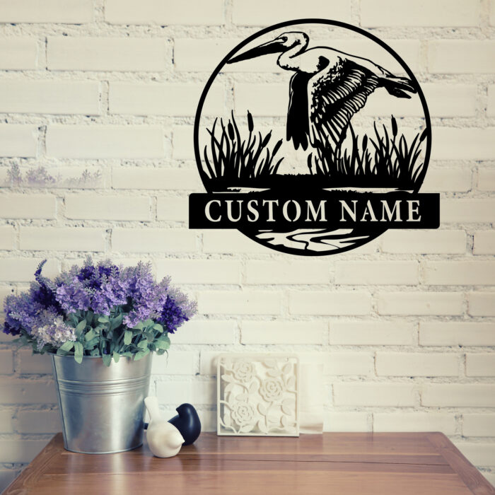 Custom Pelican Metal Wall Sign - Personalized Pelican Metal Wall Art - Pelican Metal Wall Decor - Pelican Led Decor - Pelican Name Signs - Pelican Lover's Gifts - Image 4