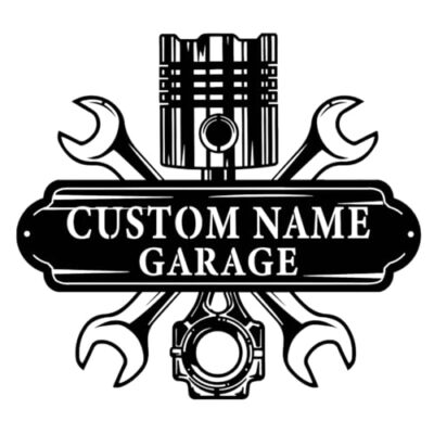 Custom Garage Metal Wall Art, Personalized Workshop Name Sign, Home Decor, Car Mechanic Repair Decor, Birthday Gift, Garage Decor