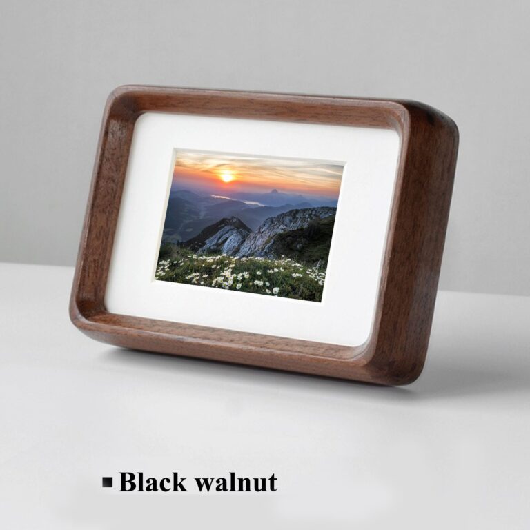 Solid Wood Picture Frame A4 8x10 4X4 6x8 Walnut Photo Frames,Hardwood Rustic Picture Frame??Wall Photo Frame,Wedding/Birthday/Christmas Gift