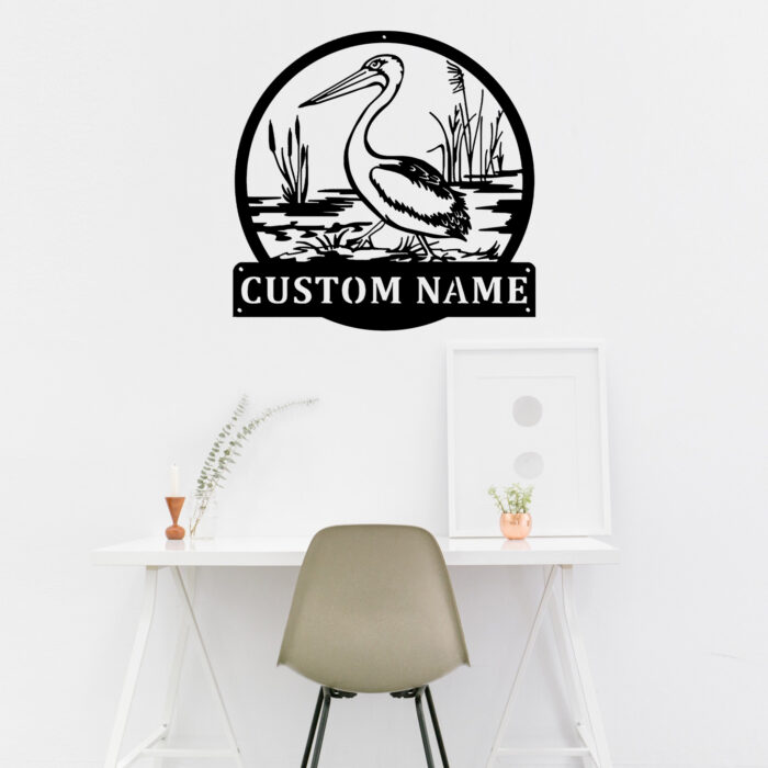 Custom Pelican Metal Wall Sign - Personalized Pelican Metal Wall Art - Pelican Metal Wall Decor - Pelican Metal LED Decor - Pelican Name Signs - Pelican Lover's Gifts - Image 3