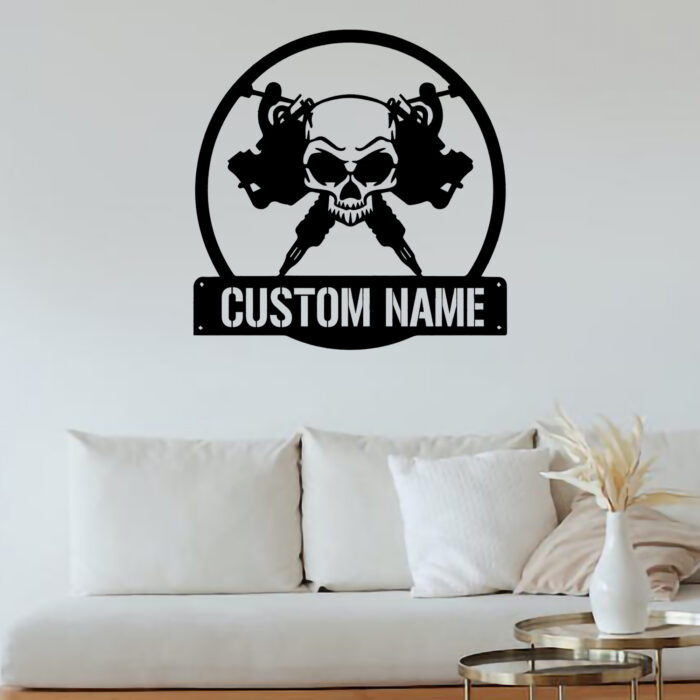 Custom Tattoo Metal Wall Signs - Personalized Tattoo Metal Wall Art - Tattoo Metal Wall Decor - Tattoo Artist Gift - Ink Studio Name Sign - Tattoo Shop Decor - Image 2