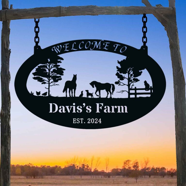 Personalized Metal Farm Sign Name Sign,Custom Ranch Metal Sign, Large metal name sign, Farm metal sign, Farmhouse Decor, Gift For Farmer