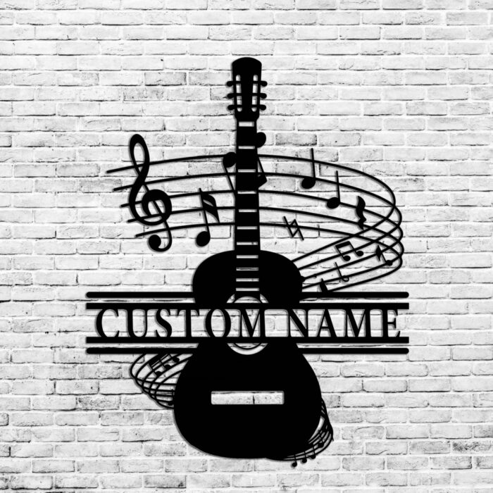 Custom Guitar Metal Sign Art, Personalized Guitar Metal Wall Art, Guitar Wall Hanging For Decoration, Guitar Metal Wall Decor, Guitar Metal Wall Decor ??Musical Room Wall Decor, Band Room Decor - Image 2