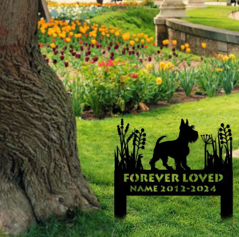 Scottish Terrier Memorial Stake Sign Personalized,Pet Grave Markers Sign,Sign With Stake,Pet Loss Gift,Sympathy Sign, Remembrance Stake