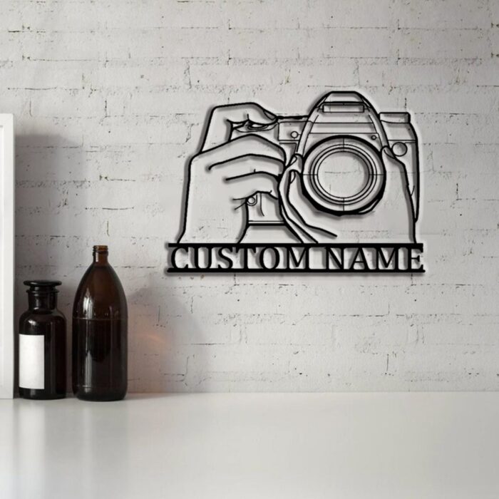 Nanlili PoroX Custom Camera Metal Wall Art,Camera Metal Sign,Camera Wall Decor,Custom Photographer Metal Decor,Photo Studio Decor,Photography Lovers Gift, Personalized Home Decor - Image 6