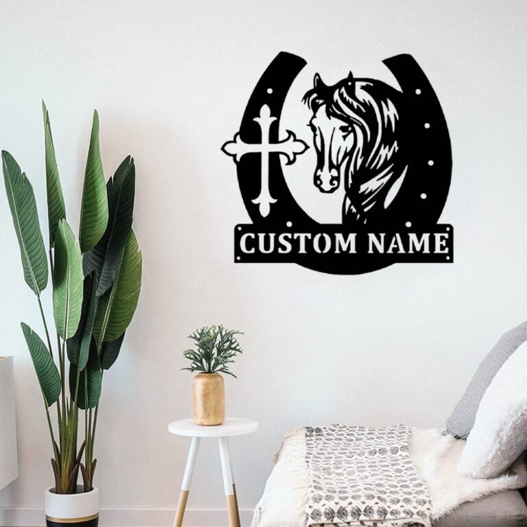 VVEDESIGN Custom Horse Metal Wall Sign - Personalized Horse Metal Wall Art - Horse Metal Wall Decor - Housewarming Gifts - Indoor Signs - Metal Home Decor - Image 3