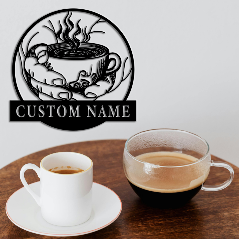 Personalized Coffee Station Wall Art,Custom Coffee Sign Metal Sign,Coffee Bar Wall Hanging,Coffee Lovers Gifts,8-24 Inch - Image 5