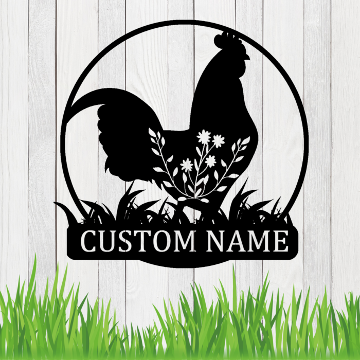 Custom Metal Chicken Coop Sign, Personalized Chicken Name Sign, Custom Metal Chicken Farm Sign, Chicken Signs for Coop Outdoor Hen House