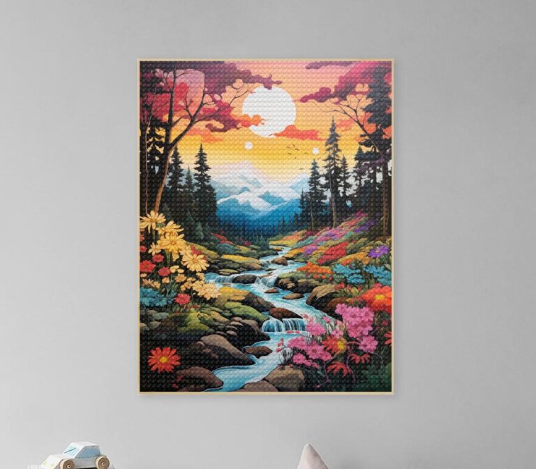 Full Drill With AB Drill Diamond Painting Colorful Landscape for Dad Husband Boyfriend DIY Diamond Art Kits Rhinestone stickers Father Gift