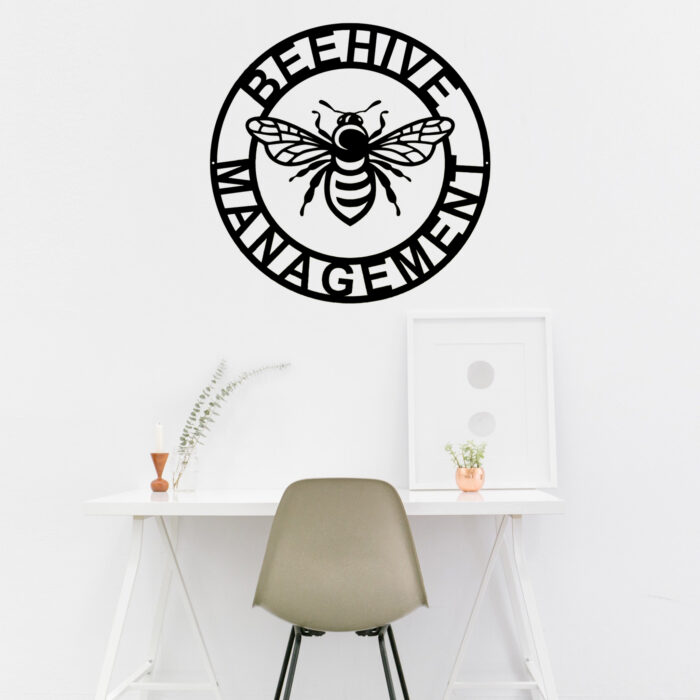 Custom Bee Metal Wall Sign - Personalized Bee Metal Wall Art - Bee Metal Wall Decor - Bee Farm Decor - Bee Keeper Gifts - Bee Family Name Established Sign - Image 5