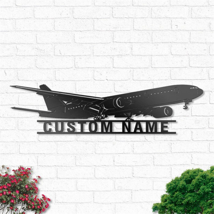 Custom Airplane Metal Sign,Personalized Flight Attendant Family Name Signs,Metal Name Signs,On Air Sign,Patio Signs And Decor Outdoor,Metal Wall Decor,Housewarming Gifts