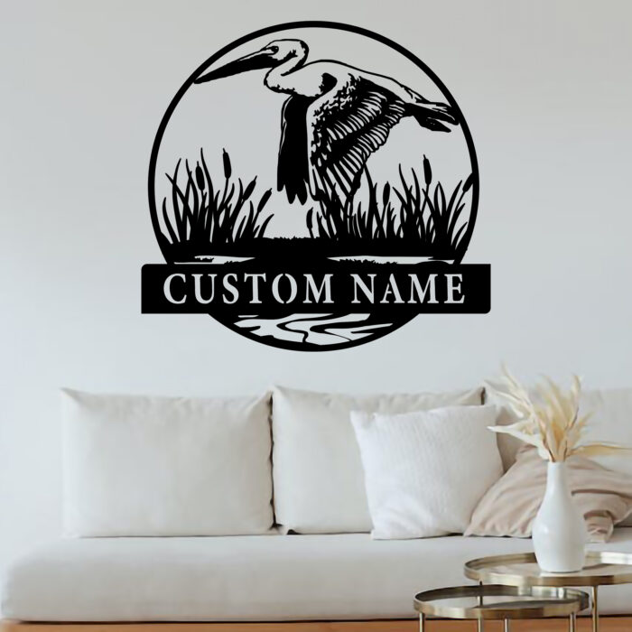 Custom Pelican Metal Wall Sign - Personalized Pelican Metal Wall Art - Pelican Metal Wall Decor - Pelican Led Decor - Pelican Name Signs - Pelican Lover's Gifts - Image 3