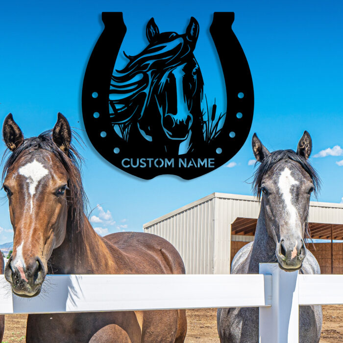 Personalized Horse Ranch Metal Sign,Personalized Horse Ranch and Farm Metal Wall Art,Horse Metal Ranch Sign,Monogram Ranch Farmhouse Decor,Personalized Horse Sign with Last Name,Horse Lover Gifts - Image 3