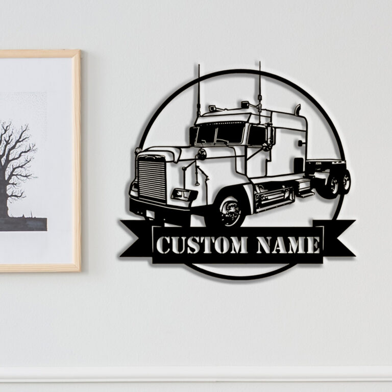 Custom Semi Truck Driver Metal Wall Sign, Personalized Trucker Name Sign, Home Decor, Garage Decor, Father's Day Gift, 8-24inch - Image 4