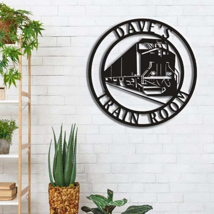 Metal Railway Train Sign, Personalized Train Sign,Outdoor Indoor Train Wall Art, Custom Metal Sign, Train Metal Sign - Metal Wall D??cor, Railroad signs, Initial Wall Decor - Image 4