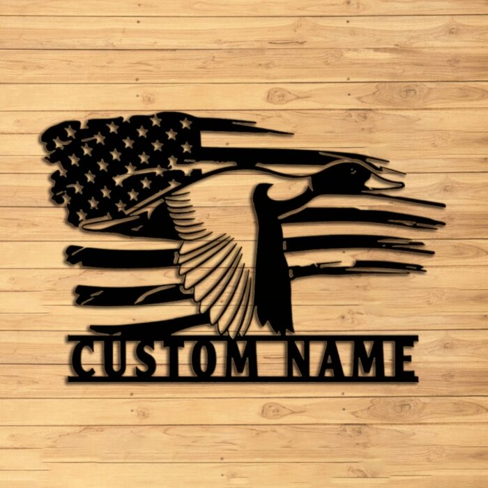 Custom Duck Metal Wall Signs - Personalized Duck Metal Wall Art - Duck Metal Wall Decor - Duck Hunting Sign - Duck Hunter Gift - Family Name Sign