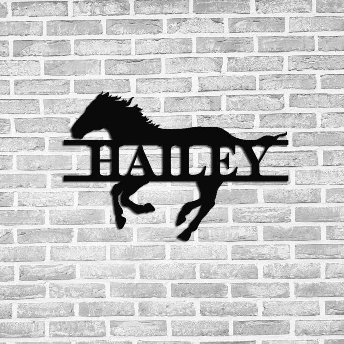 Gerryed Horse stall name Signs Custom Horse Name Plate Personalized Horse Name Sign Horse Metal Wall Art Horse Name Sign Horse Lover Gift - Image 4