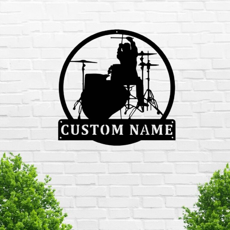 VVEDESIGN Custom Drummer Metal Wall Sign - Personalized Drummer Metal Wall Art - Drummer Metal Wall Decor - Personalized Home Decor - Housewarming Gift - Image 2