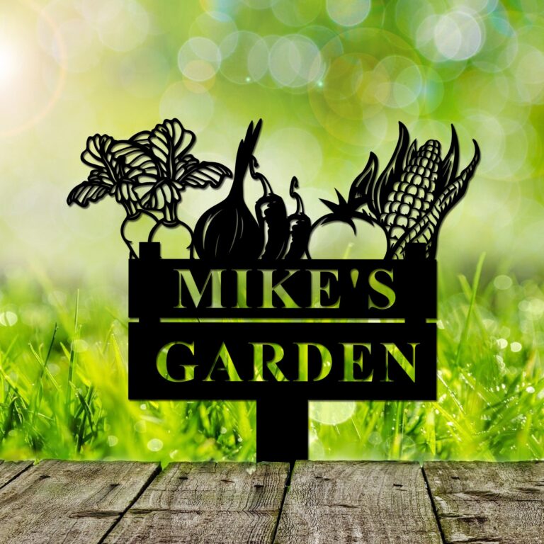 Custom Vegetables Garden Stake, Personalized Metal Garden Sign With Stake, Custom Garden Sign, Gift for Gardener,  Garden Decor