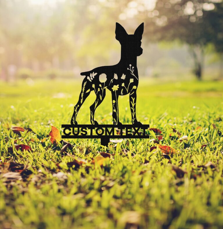 Custom Miniature Pinscher Memorial Stake Sign,Pet Grave Markers Sign, Metal Sign With Stake,Pet Loss Gift,Sympathy Sign, Remembrance Stake