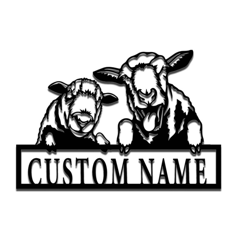 Personalized Sheep Metal Sign,Funny Lamb Sign,Goat Sheep Metal Wall Art,Custom Goat Farm Sign,Metal Goat Farmhouse Decor