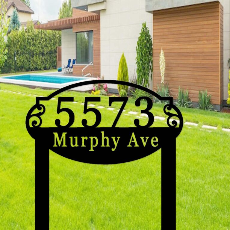 Custom Metal Address Sign for Yard,Address Garden Stake,Personalized Lawn Address Sign,Address Stake,Driveway House Number,Front Door Stake