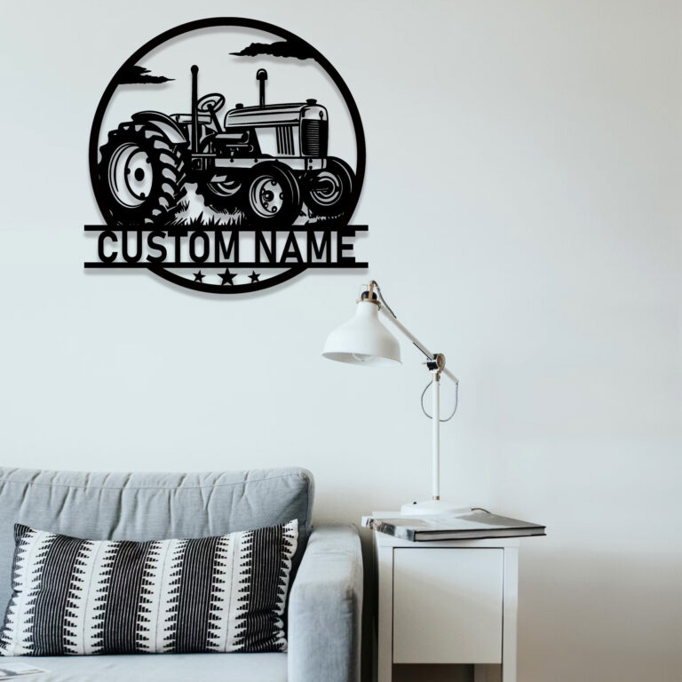 Custom Tractor Metal Wall Sign, Personalized Farm Tractor Driver Name Decor, Farm Truck Decor, Birthday Gifts, Garage Decor, 8-24 Inch - Image 3