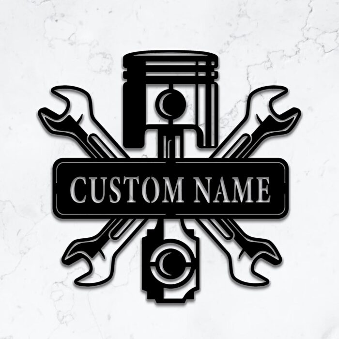 Personalized Garage Metal Sign,Workshop Sign,Garage Metal Wall Sign,Garage Decor,Auto Workshop Sign,Car Enthusiasts Gift, 8-24 Inch
