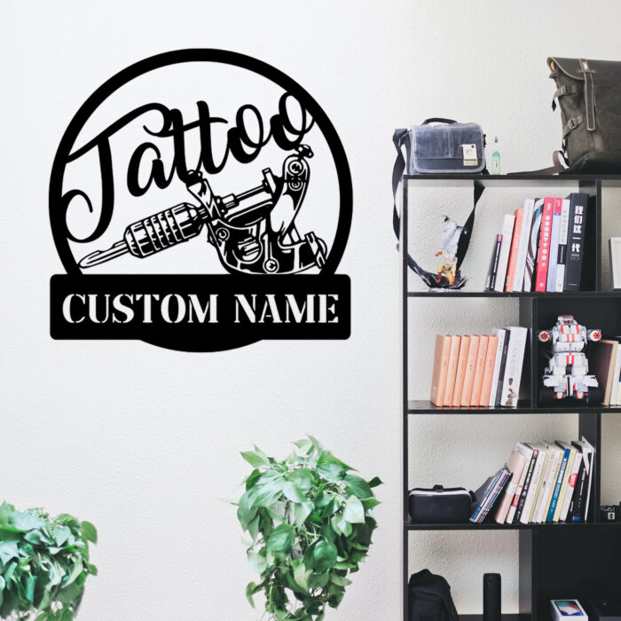 Custom Tattoo Metal Wall Signs - Personalized Tattoo Metal Wall Art - Tattoo Metal Wall Decor - Tattoo Artist Gift - Ink Studio Name Sign - Tattoo Shop Decor - Image 4