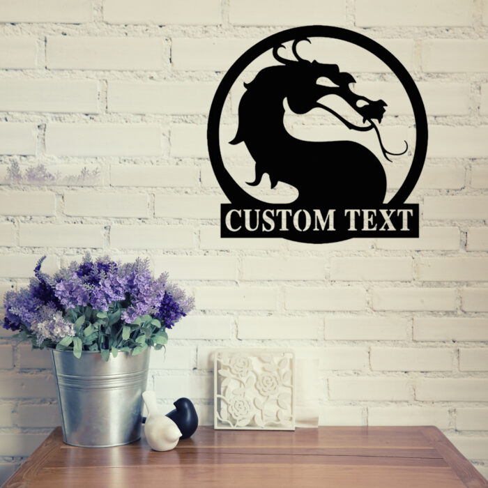 Custom Dragon Metal Wall Signs - Personalized Dragon Metal Wall Art - Dragon Metal Wall Decor - Dragon Name Signs - Dragon Lover's Gifts - Family Name Dragon Signs - Image 5