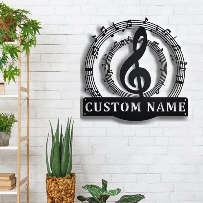 Personalized Music Notes Metal Sign,Music Teacher Metal Wall Art, Music Notes Metal Wall Decor,Music Teacher Gift, Custom Music Personalized Name Signs,Metal Letters Wall Decor - Image 4