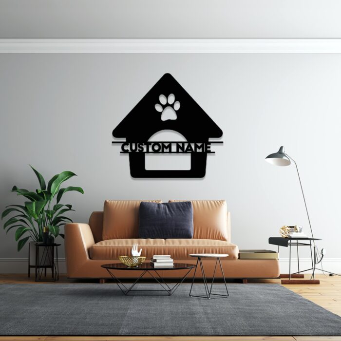 OPacific Custom Dog House Metal Sign Art Personalized Name Sign Wall Art Decor Custom Metal Sign Dog House Decorate Wall Hanging Animal Funny Pet Gifts - Image 3