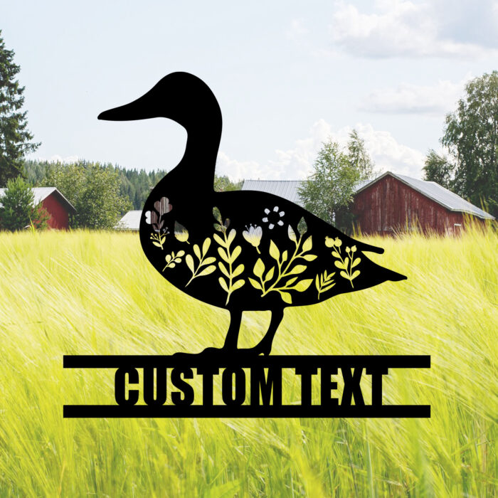 Gerryed Custom Duck Farm Sign, Duck Metal Wall Art, Personalized Duck Wall Decor, Farmhouse Wall Decor, Farmhouse Sign