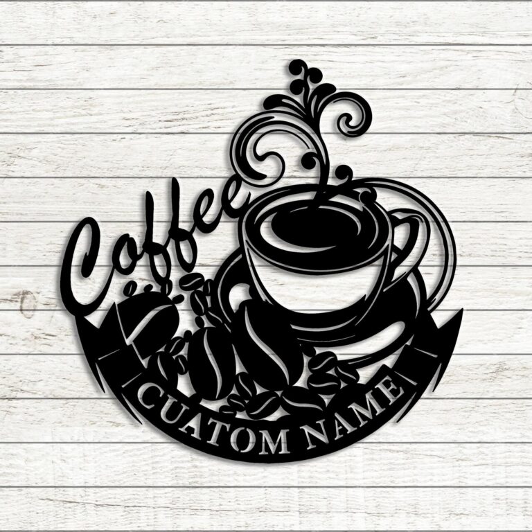 Custom Coffee Metal Wall Sign,Personalized Coffee Bar Metal Wall Sign,Custom Coffee Bar Decor,Coffee Lovers Gift,Housewarming Gift,8-24 inch