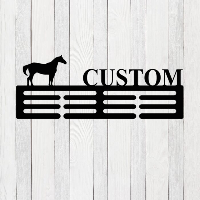 Gerryed Horse Ribbon Holder Custom Medal Hanger, 12 Rungs for Medals & Ribbons Horse Riding Medal Hanger Display Rack Equestrian Gift - Image 2